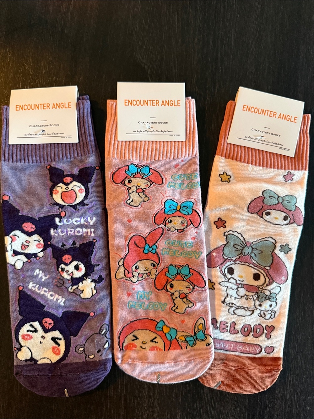 Character Socks - Melody & Kuromi Designs
